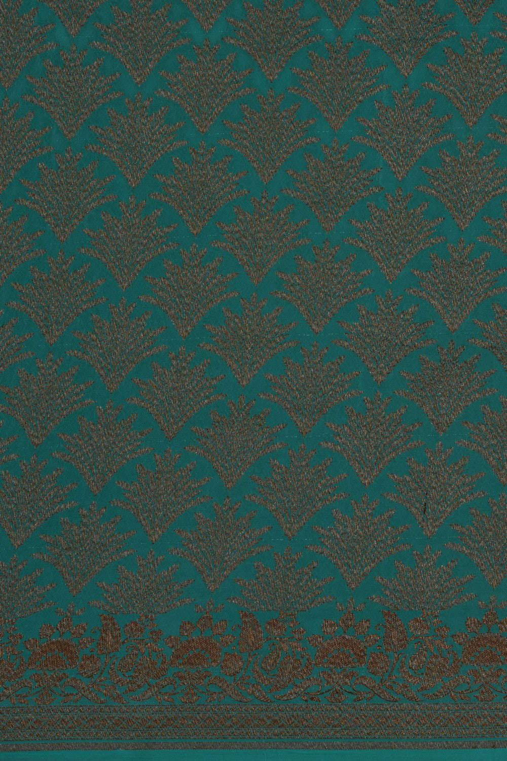Image of Banarasi Crepe Silk Sea Green Saree